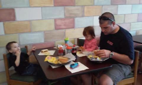 Family meal at the original restaurant