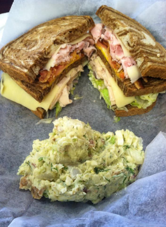 Original sandwich and house-made potato salad